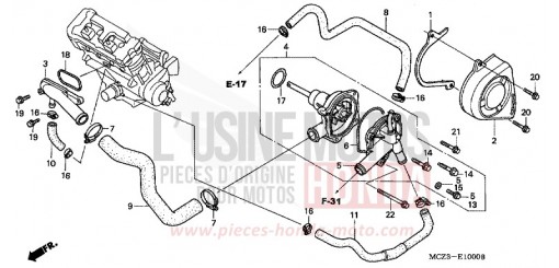 POMPE A EAU CB900F5 de 2005